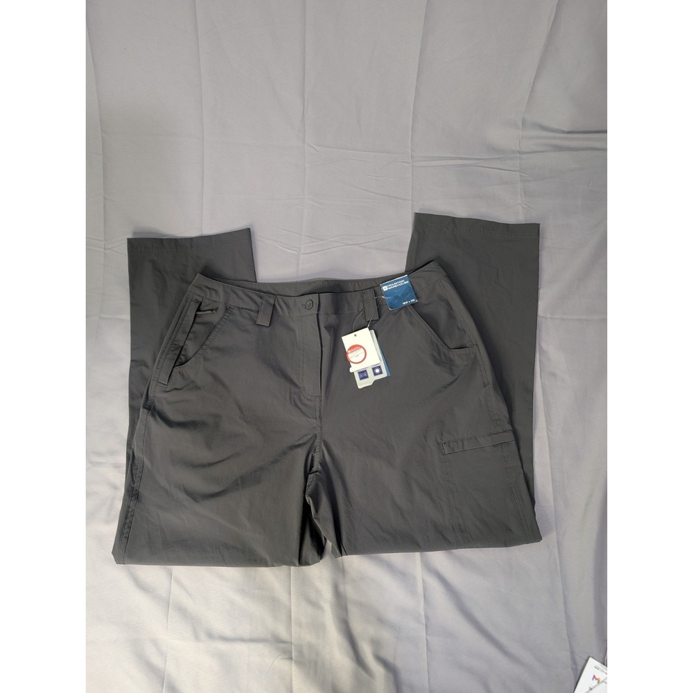 Mountain Warehouse Trek Stretch Hiking Pants Wm's12 Short Gray Outdoor Travel - Picture 2 of 12